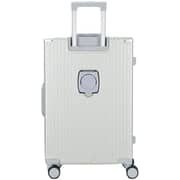 Viptour 3 Pcs Hard Side Luggage Trolley Silver