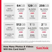 SanDisk Memory Card With Adapter 128GB Red/Gold SDSQXBU-128G-AP6MA