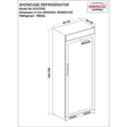 Generaltec Single Glass Door Showcase Chiller 450 Litres GCH700L