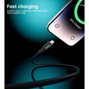 Choetech Type C to Lightning Nylon Cable 1.8m Black