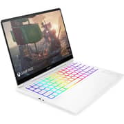 HP Omen Gaming (2025) Laptop - 1st Series / Intel Core Ultra 7-155H / 14inch FHD / 512GB SSD / 16GB RAM / 6GB NVIDIA GeForce RTX 4050 Graphics / Windows 11 Home / English & Arabic Keyboard / Ceramic White / Middle East Version - [14-FB0010NX]