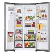 LG Side by Side Refrigerator, 643 Liter, Smart Inverter Silver, GC-J257BLJW