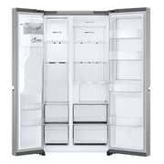 LG Side by Side Refrigerator, 643 Liter, Smart Inverter Silver, GC-J257BLJW