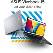 Asus Vivobook 15 (2025) Copilot+PC - 13th Gen / Intel Core i9-13900H / 15.6inch FHD / 1TB SSD / 16GB RAM / Shared Intel Iris Xe Graphics / Windows 11 Home / English & Arabic Keyboard / Indie Black / Middle East Version - [X1505VA-L1696W]