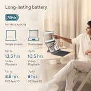 Asus Zenbook Duo (2025) Ultrabook - 2nd Series / Intel Core Ultra 7-255H / 14inch 3K / 1TB SSD / 32GB RAM / Shared Intel Arc Graphics / Windows 11 Home / English & Arabic Keyboard / Inkwell Gray / Middle East Version - [UX8406CA-OLED7]