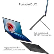 Asus Zenbook Duo (2025) Ultrabook - 2nd Series / Intel Core Ultra 7-255H / 14inch 3K / 1TB SSD / 32GB RAM / Shared Intel Arc Graphics / Windows 11 Home / English & Arabic Keyboard / Inkwell Gray / Middle East Version - [UX8406CA-OLED7]