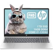 HP (2023) Laptop - 13th Gen / Intel Core i7-1355U / 15.6inch FHD / 1TB SSD / 16GB RAM / Shared Intel Iris Xe Graphics / Windows 11 Home / English Keyboard / Natural Silver / International Version - [15-FD0182WM]