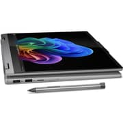Lenovo IdeaPad 5 14Q8X9 2-in-1 Convertible (2025) Laptop - Snapdragon - X1P-42-100 / 14inch WUXGA / 512GB SSD / 16GB RAM / Shared Qualcomm Adreno GPU Graphics / Windows 11 Home / English & Arabic Keyboard / Luna Grey / Middle East Version - [83GH001QAX]