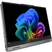 Lenovo IdeaPad 5 14Q8X9 2-in-1 Convertible (2025) Laptop - Snapdragon - X1P-42-100 / 14inch WUXGA / 512GB SSD / 16GB RAM / Shared Qualcomm Adreno GPU Graphics / Windows 11 Home / English & Arabic Keyboard / Luna Grey / Middle East Version - [83GH001QAX]