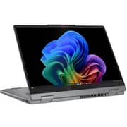 Lenovo IdeaPad 5 14Q8X9 2-in-1 Convertible (2025) Laptop - Snapdragon - X1P-42-100 / 14inch WUXGA / 512GB SSD / 16GB RAM / Shared Qualcomm Adreno GPU Graphics / Windows 11 Home / English & Arabic Keyboard / Luna Grey / Middle East Version - [83GH001QAX]