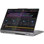 Lenovo IdeaPad 5 14Q8X9 2-in-1 Convertible (2025) Laptop - Snapdragon - X1P-42-100 / 14inch WUXGA / 512GB SSD / 16GB RAM / Shared Qualcomm Adreno GPU Graphics / Windows 11 Home / English & Arabic Keyboard / Luna Grey / Middle East Version - [83GH001QAX]