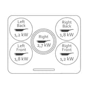 Purity Ceramic Built in Electric Hob 5 Vitroceramic eyes, 90 cm, Black - HPREE V9050