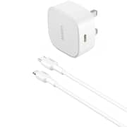Aukey Charger + USB-C To Lightning Cable Kit 1.2m White