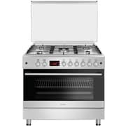Tornado 90x60cm Free-Standing Gas Cooker with 5 Burners, Turbo Fan, and Cast Iron Pan Support – 9T10H4S2X11SA