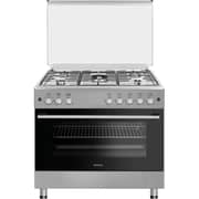 Tornado 90x60cm Free-Standing Gas Cooker with 5 Sabaf Burners, Automatic Ignition, and Cast Iron Pan Support – 9T10BUS2X11SA