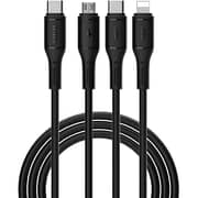 Wiwu 3-in-1 Type-C Fast Charge Cable 1m Black