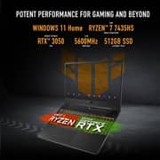 Asus TUF A15 Gaming (2023) Laptop - AMD Ryzen 7-7435HS / 15.6inch FHD / 512GB SSD / 8GB RAM / 4GB NVIDIA GeForce RTX 3050 Graphics / Windows 11 Home / Eng;ish Keyboard / Graphite Black / International Version - [FA506NCR-WH71]