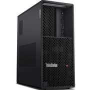 Lenovo ThinkStation P3 Tower (2024) Desktop - 14th Gen / Intel Core i7-14700 / 512GB SSD / 16GB RAM / Shared Intel UHD Graphics 770 / Windows 11 Pro / English & Arabic Keyboard / Black / International version - [30GS00BDAX]