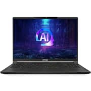 MSI Stealth A16 AI+ (2025) Copilot+PC - AMD Ryzen AI 9 365 / 16inch QHD / 1TB SSD / 32GB RAM / 8GB NVIDIA GeForce RTX 4060 Graphics / Windows 11 Home / English & Arabic Keyboard / Core Black / Middle East Version - [A3HVFG]