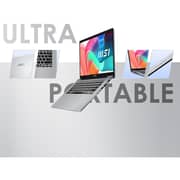 MSI Modern 14 (2025) Laptop - 13th Gen / Intel Core i5-1335U / 14inch UHD / 512GB SSD / 8GB RAM / Shared Intel Iris Xe Graphics / Windows 11 Home / English & Arabic Keyboard / Urban Silver / Middle East Version - [F13MG-05]