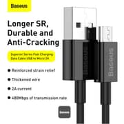 Baseus Micro USB Cable 2m Black
