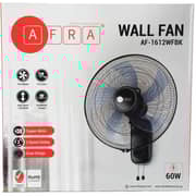 Afra Wall Mount Fan AF-1612WFBK