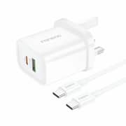 Foneng Dual Port 20W Wall Charger QC+PD White
