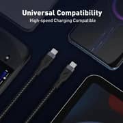 Joda Type-C to Type-C Nylon Braided Charging Cable 1m – Black