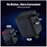 Joda TOUR 70 GaN Travel Charger, 70W USB-C PD Fast Charging, Compact Foldable Design, Universal Compatibility – Black