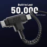 Joda Type-C to Type-C & Lightning 2-in-1 Cable 1m – Black