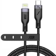 Joda Type-C to Lightning Nylon Braided Cable 2m – Black