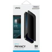 Uniq Optix Privacy Tempered Glass Screen Protector, Black – iPhone 16 6.1