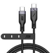 Joda Type-C to Type-C Nylon Braided Cable 2m – Black