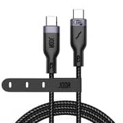 Joda Type-C to Type-C Nylon Braided Cable 1m – Black