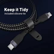 Joda Type-C to Type-C Nylon Braided Cable 1m – Black