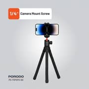 Porodo Flexible Tripod Stand Black