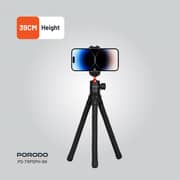 Porodo Flexible Tripod Stand Black