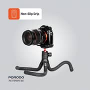 Porodo Flexible Tripod Stand Black