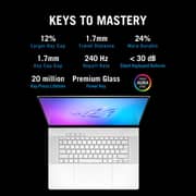 Asus ROG Zephyrus G16 Gaming (2025) Laptop - 2nd Series / Intel Core Ultra 9-285H / 16inch 2.5K / 1TB SSD / 64GB RAM / 12GB NVIDIA GeForce RTX 5070 Grapahics / Win11 Home / English & Arabic Keyboard / Platinum White / Middle East Version-[GU605CR-QR216W]