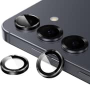 FITIT Camera Lens Protector for Samsung Galaxy S25 Plus 5G, 9H Tempered Glass Metal Individual Ring Cover, Easy Installation Tray, Black