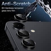 FITIT Camera Lens Protector for Samsung Galaxy S25 Plus 5G, 9H Tempered Glass Metal Individual Ring Cover, Easy Installation Tray, Black