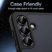 FITIT Camera Lens Protector for Samsung Galaxy S25 Plus 5G, 9H Tempered Glass Metal Individual Ring Cover, Easy Installation Tray, Black