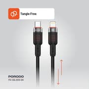 Porodo USB-C To Lightning Cable 1.2m Black