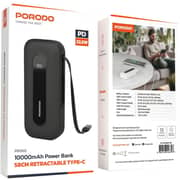 Porodo Power Bank 10000mAh Black PD-PBFCH060-BK