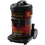 Hitachi CV-980TJ Drum Vacuum Cleaner, 2300W, 21L Dust Capacity, Aero Power Brush, Washable Cloth Filter – Red – CV-980TJBKRGSA