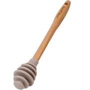 Nava Misty Silicone Honey Dipper With Wooden Handle 1pc