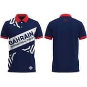 Bic Bahrain Arabesque Collar T-Shirt Navy/Red XX Large