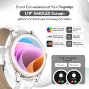 Xcell Elle Soleil Smartwatch 1.19″ AMOLED Display White