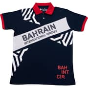 Bic Bahrain Arabesque Collar T-Shirt Navy/Red X Large