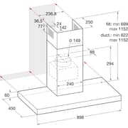 Ariston Built In Cooker Hood AHBS9.3FLLX